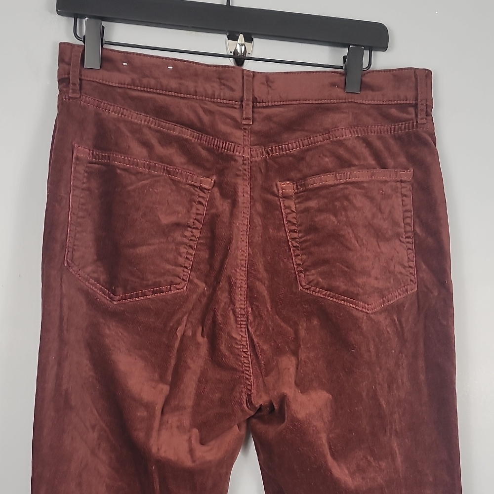 LOFT Corduroy Burgundy Red Pants Straight-Leg Pants - Picture 5 of 7